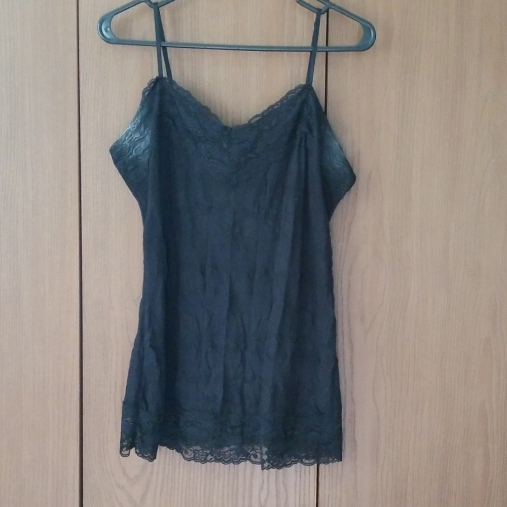 Black lace tank top